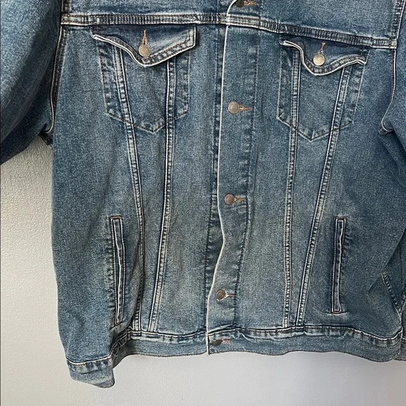 Levi Strauss Signature Classic Blue Denim Trucker Jean Jacket XXL - Picture 4 of 8